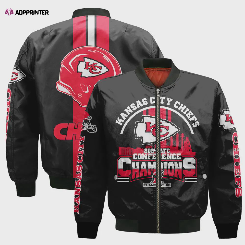 Kansas City Chiefs National Football League Bomber Jacket STM V1 Kansas City Chiefs National Football League Bomber Jacket STM V1