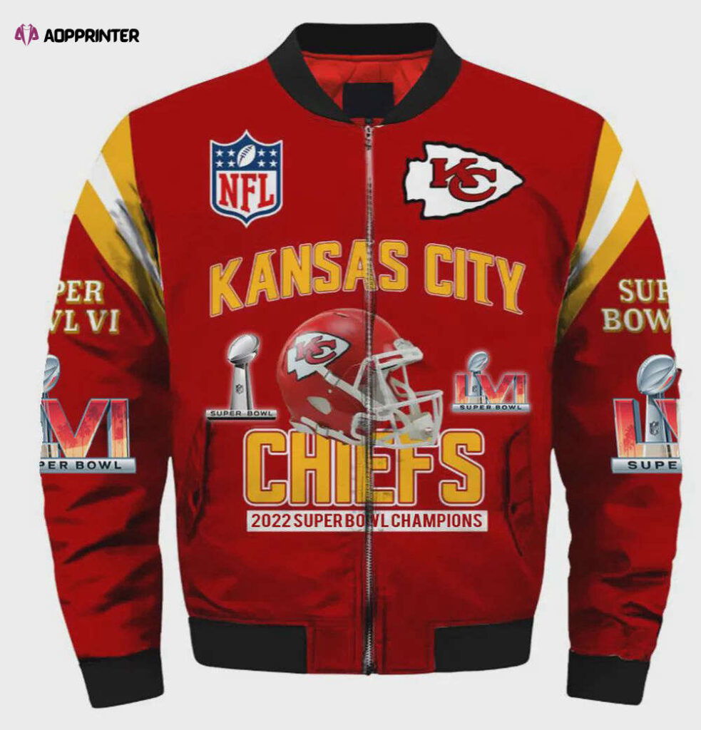 Kansas City Chiefs Super Bowl LVI Champions Red Special Bomber Jacket Kansas City Chiefs Super Bowl LVI Champions Red Special Bomber Jacket