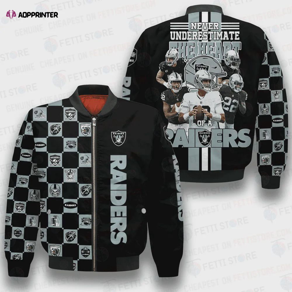 Las Vegas Raiders NFL 2023 Unisex AOP Bomber Jacket Las Vegas Raiders NFL 2023 Unisex AOP Bomber Jacket