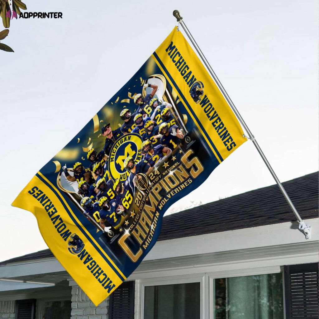 Michigan Wolverines FootballD House Flag Gift Michigan Wolverines FootballD House Flag Gift