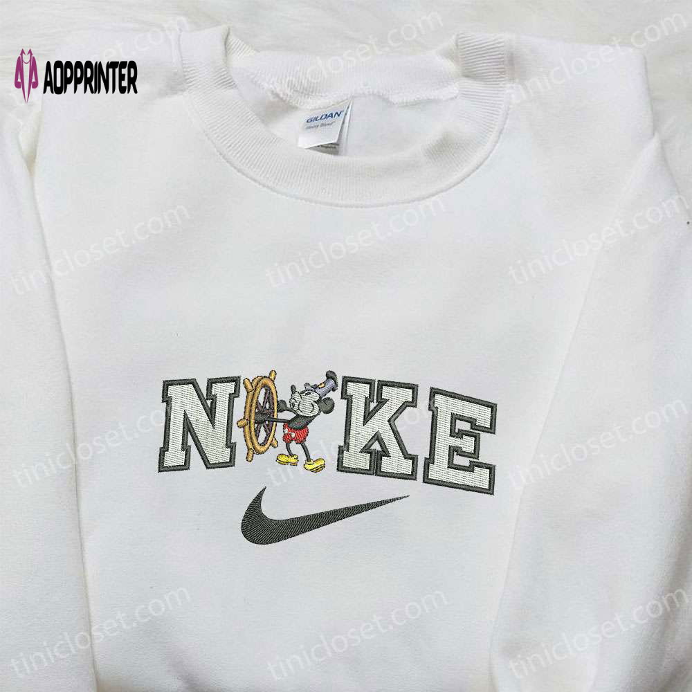 Disney Mickey Mouse x Nike Cartoon Embroidered Tshirt: Authentic Disney Characters & Nike Inspired Shirt Disney Mickey Mouse x Nike Cartoon Embroidered Tshirt: Authentic Disney Characters & Nike Inspired Shirt