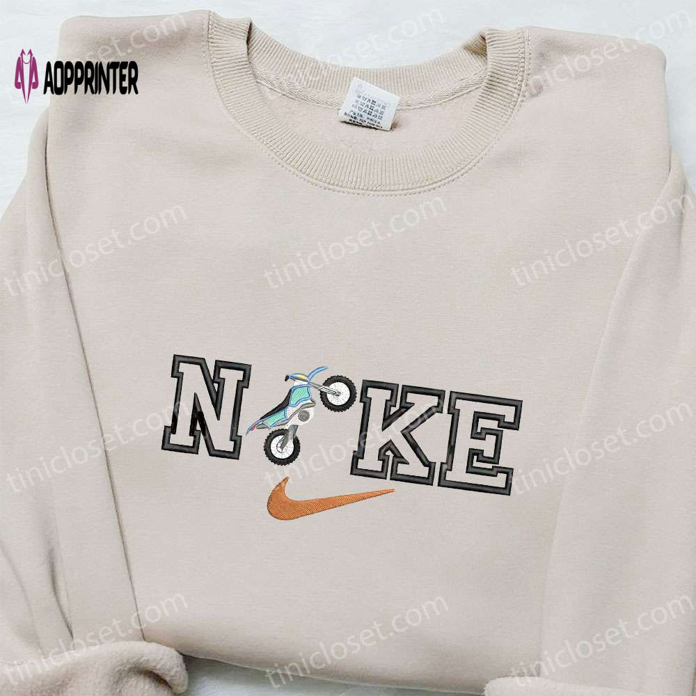 Motorcycle x Nike Embroidered Shirt: Best Family Gift Ideas Nike Inspired T-shirt Motorcycle x Nike Embroidered Shirt: Best Family Gift Ideas Nike Inspired T-shirt