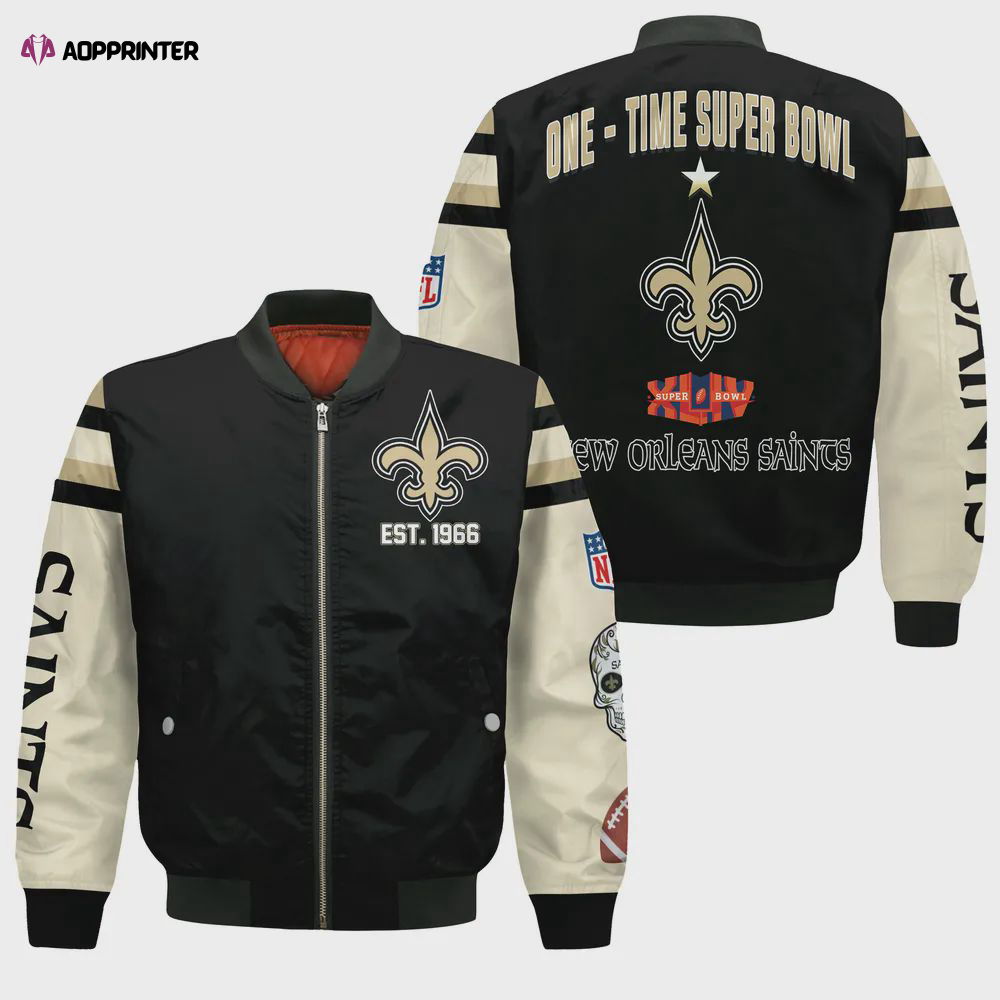 New Orleans Saints X Champions Design Bomber Jacket SFAT V3 New Orleans Saints X Champions Design Bomber Jacket SFAT V3