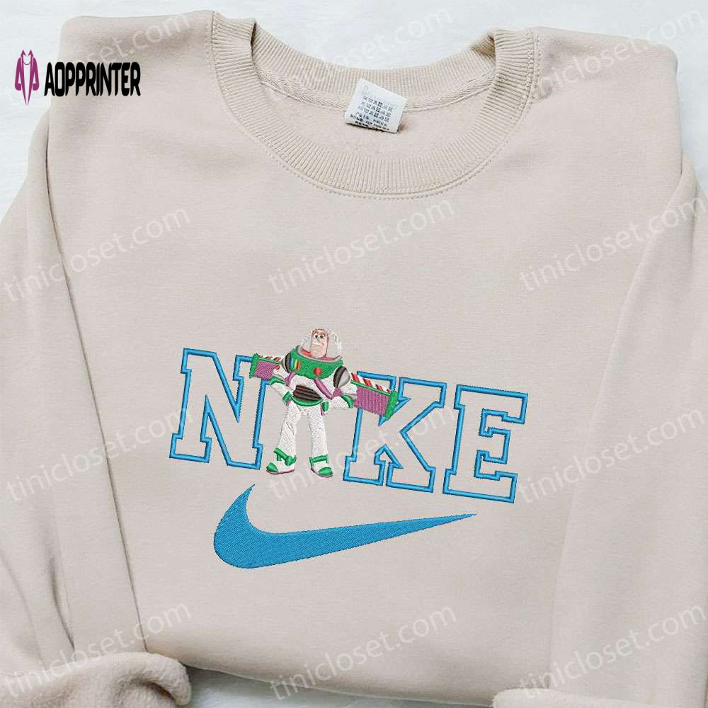Nike x Buzz Lightyear Cartoon Embroidered Sweatshirt – Disney Characters Shirt Best Family Gift Nike x Buzz Lightyear Cartoon Embroidered Sweatshirt – Disney Characters Shirt Best Family Gift