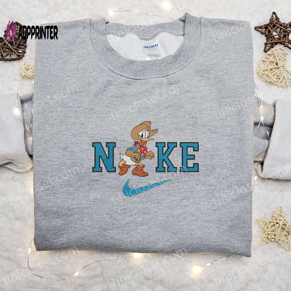 Nike x Donald Duck Cowboy Embroidered Sweatshirt Walt Disney Characters Shirt – Best Halloween Gift Ideas Nike x Donald Duck Cowboy Embroidered Sweatshirt Walt Disney Characters Shirt – Best Halloween Gift Ideas