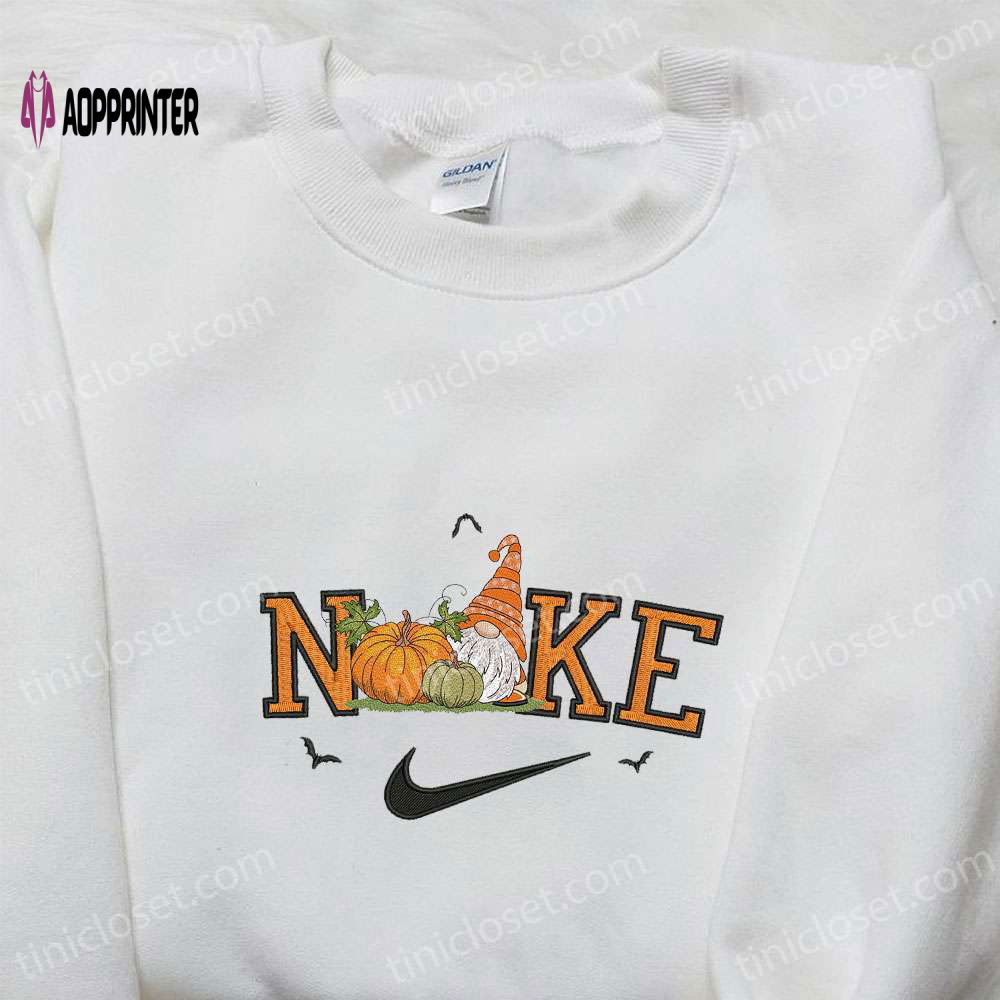 Nike x Fall Gnome Embroidered Shirt: Best Nike Inspired Gift for Family Nike x Fall Gnome Embroidered Shirt: Best Nike Inspired Gift for Family