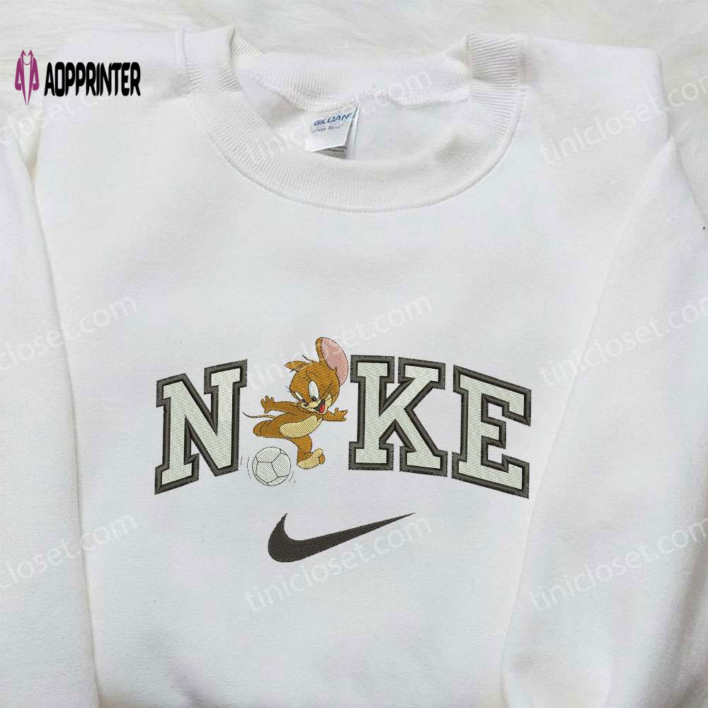 Nike x Jerry Soccer Embroidered Shirt: Cartoon Inspired Engaging Nike Shirt Nike x Jerry Soccer Embroidered Shirt: Cartoon Inspired Engaging Nike Shirt