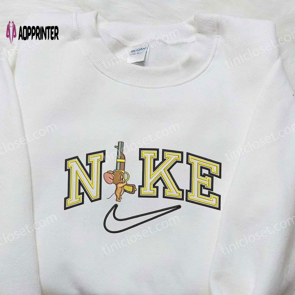 Nike x Jerry Gun & Cartoon Embroidered Shirt – Inspiring Nike Inspired Embroidery Nike x Jerry Gun & Cartoon Embroidered Shirt – Inspiring Nike Inspired Embroidery