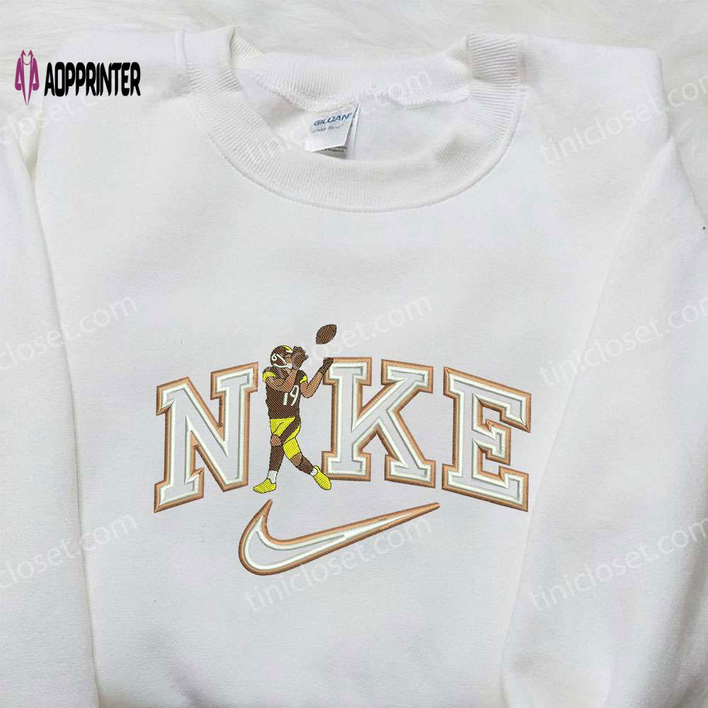 Nike x Juju Smith Schuster & England Patriots NFL Embroidered Shirt – Stylish and Authentic Gear Nike x Juju Smith Schuster & England Patriots NFL Embroidered Shirt – Stylish and Authentic Gear