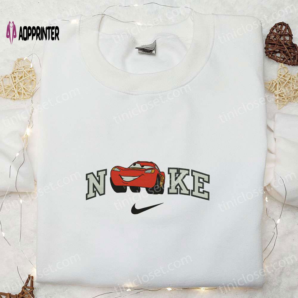 Nike x Lightning McQueen Embroidered Shirt: Disney Characters Sweatshirt & Inspired Hoodie Nike x Lightning McQueen Embroidered Shirt: Disney Characters Sweatshirt & Inspired Hoodie