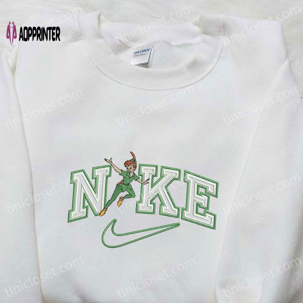 Nike x Peter Pan Embroidered Shirt: Disney Characters Inspired T-shirt Nike x Peter Pan Embroidered Shirt: Disney Characters Inspired T-shirt