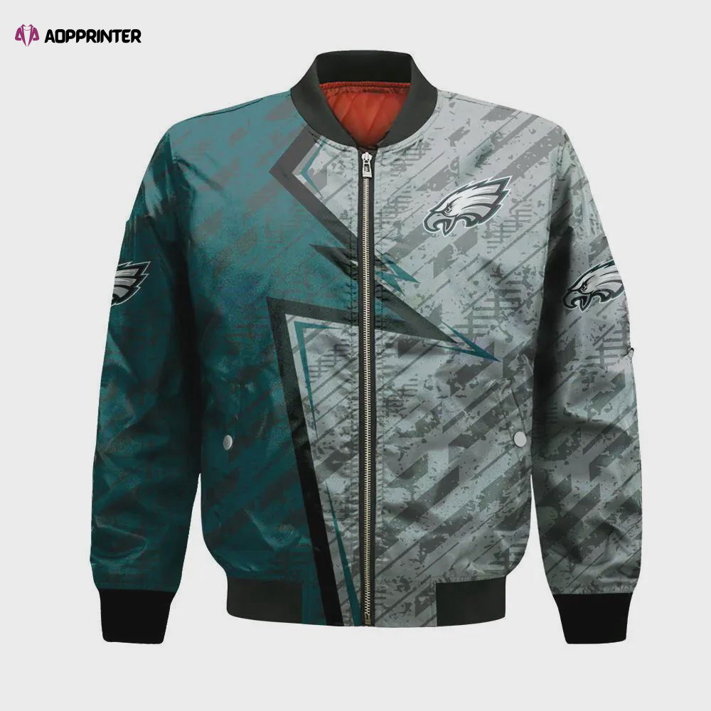 Philadelphia Eagles Bomber Jacket 3D Printed Abstract Pattern Sport Philadelphia Eagles Bomber Jacket 3D Printed Abstract Pattern Sport