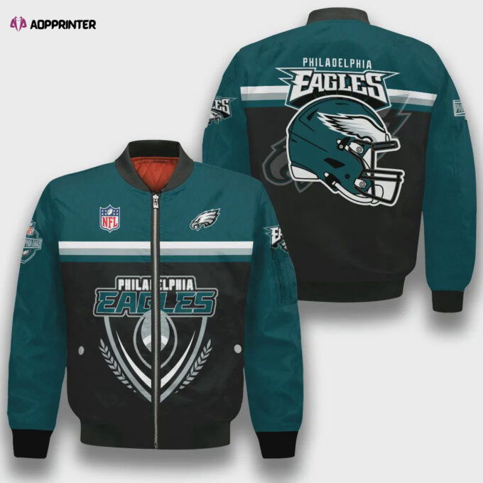 Philadelphia Eagles Traditional Football Pattern Bomber Jacket