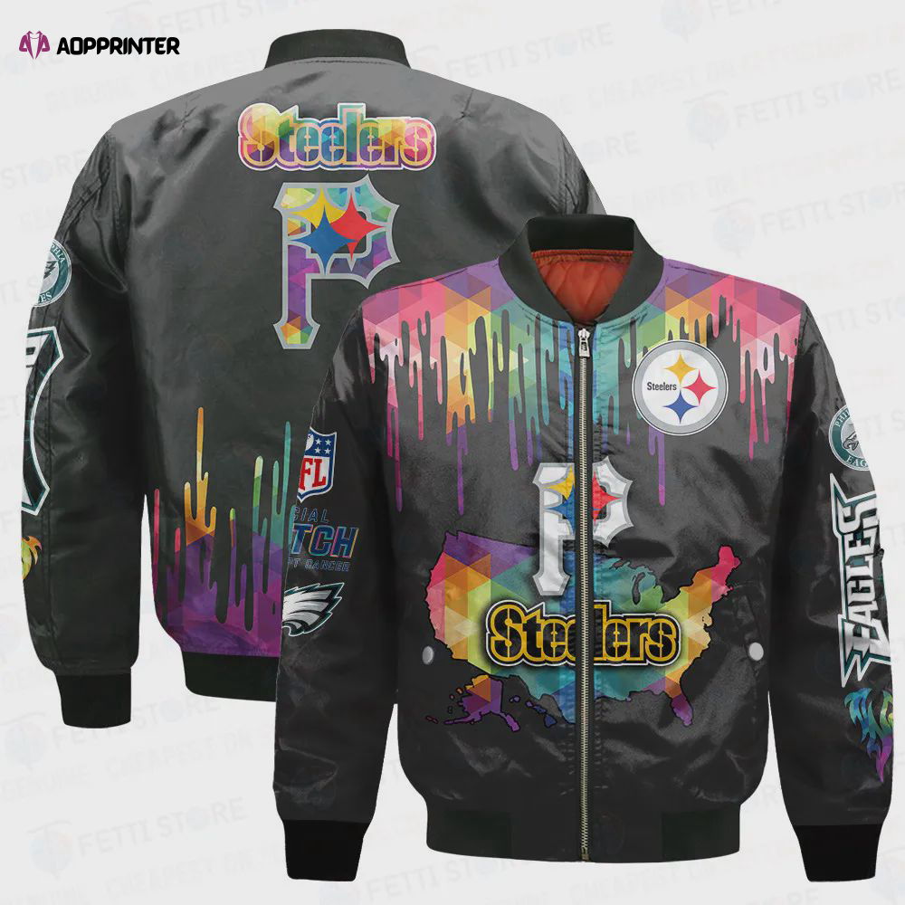 Pittsburgh Steelers – National Football League AOP Bomber Jacket V3 Pittsburgh Steelers – National Football League AOP Bomber Jacket V3