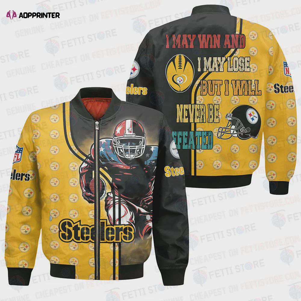 Pittsburgh Steelers National Football League Bomber Jacket STM V4 Pittsburgh Steelers National Football League Bomber Jacket STM V4