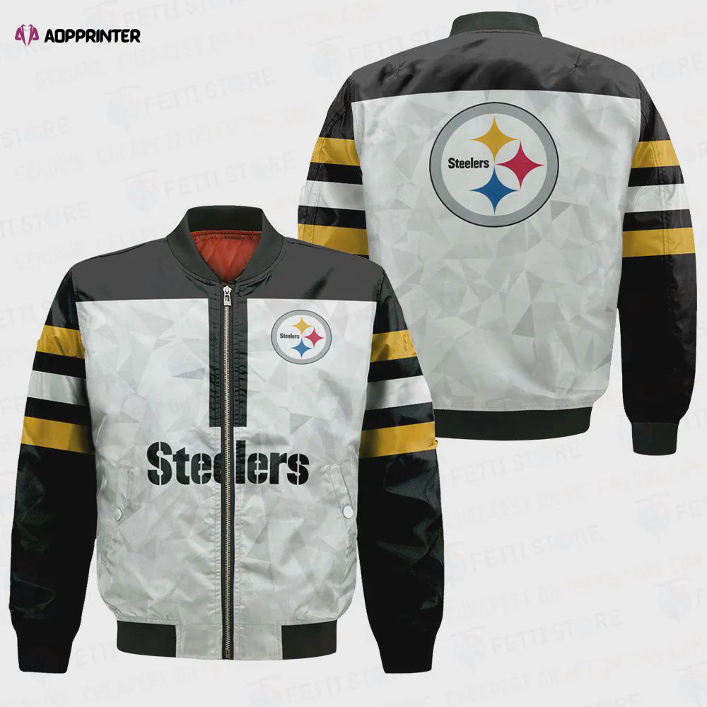 Pittsburgh Steelers NFL 2023 Starter Thursday Night Gridiron Raglan Unisex Bomber Jacket V6 Pittsburgh Steelers NFL 2023 Starter Thursday Night Gridiron Raglan Unisex Bomber Jacket V6