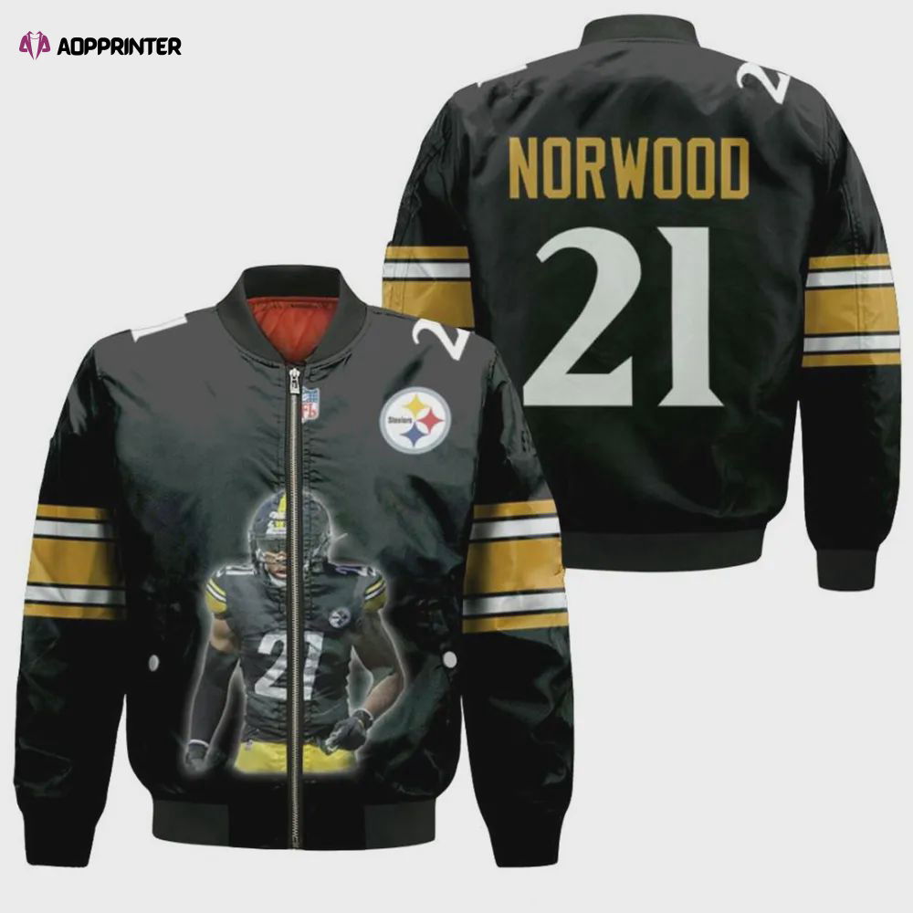 Pittsburgh Steelers Tre Norwood Pattern Bomber Jacket – Black And Yellow Pittsburgh Steelers Tre Norwood Pattern Bomber Jacket – Black And Yellow