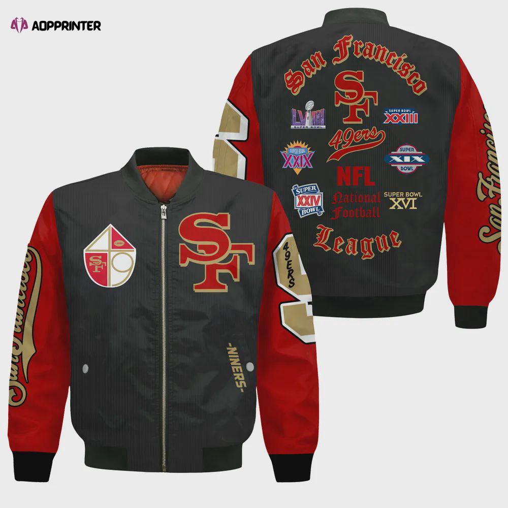 San Francisco 49ers National Football League 2024 Design Bomber Jacket SFAT V25 San Francisco 49ers National Football League 2024 Design Bomber Jacket SFAT V25