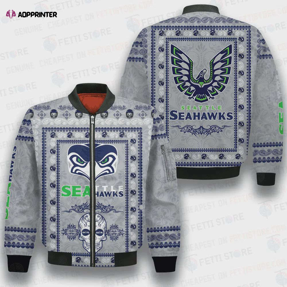 Seattle Seahawks Classic Pattern NFL 3D Bomber Jacket Seattle Seahawks Classic Pattern NFL 3D Bomber Jacket