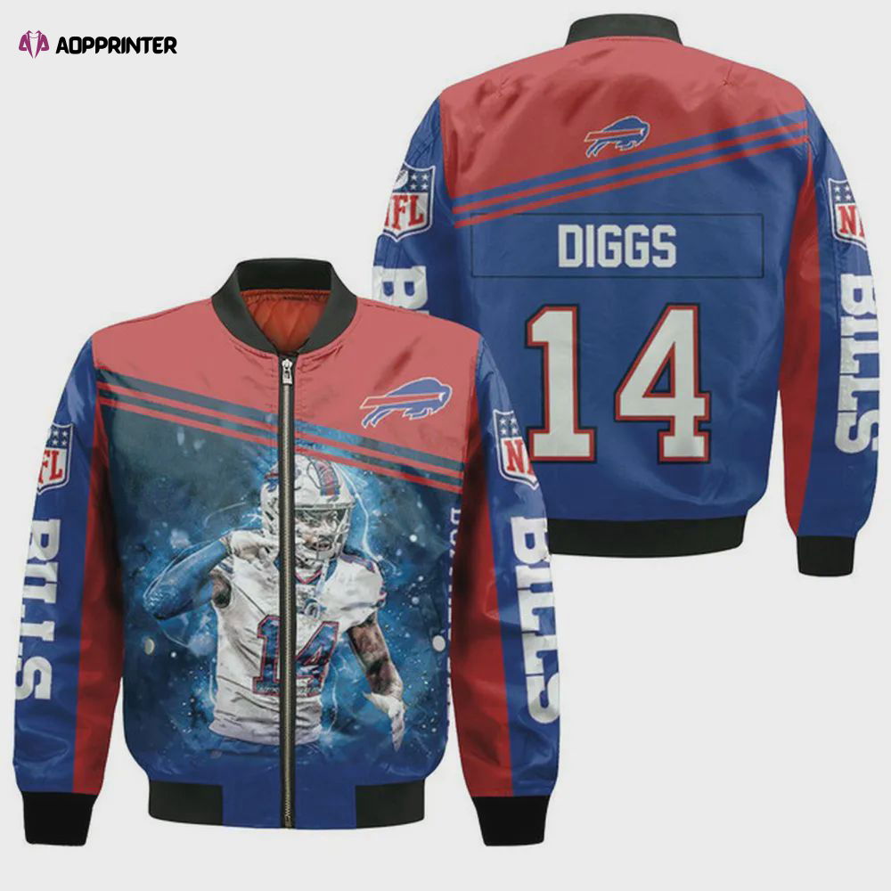 Stefon Diggs Buffalo Bills Great Player Pattern Bomber Jacket – Red And Blue Stefon Diggs Buffalo Bills Great Player Pattern Bomber Jacket – Red And Blue