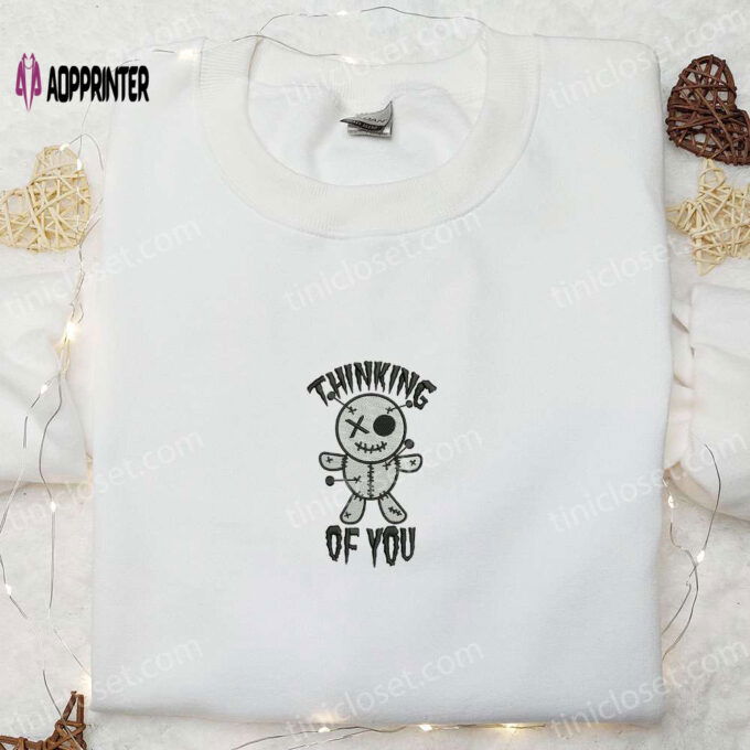 Spooky Thinking Of You Voodoo Doll Embroidered Shirt – Best Gift Ideas