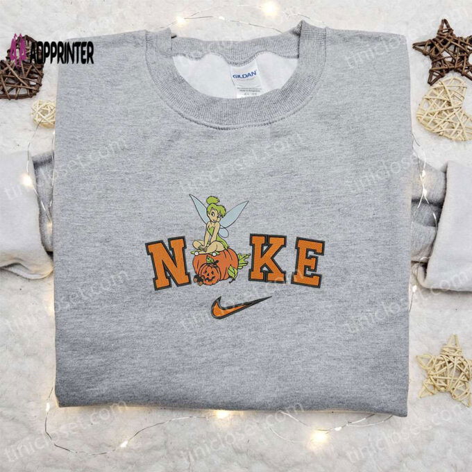 Tinkerbell Halloween x Nike Embroidered Sweatshirt – Disney Characters Shirt Best Halloween Gift Ideas