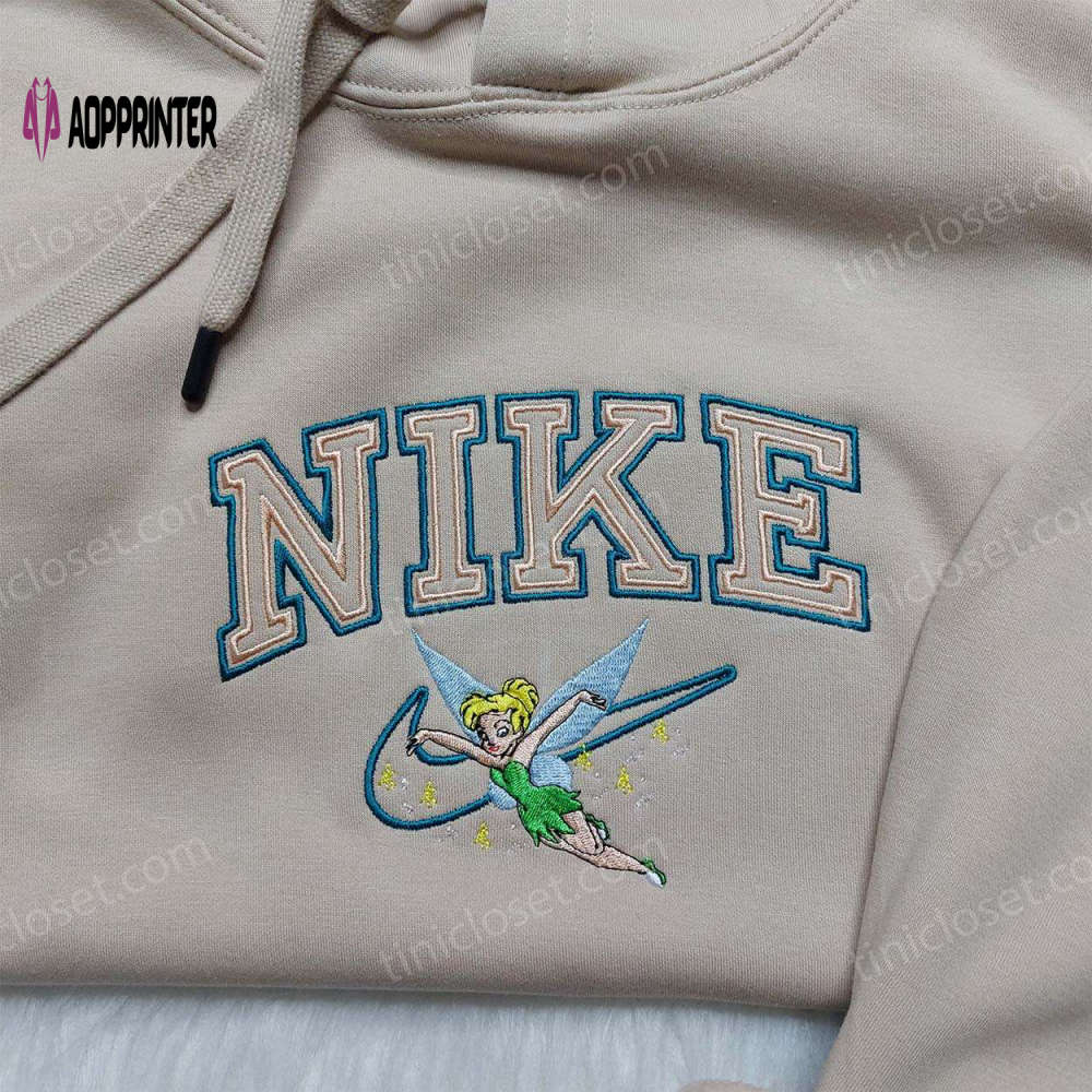 Tinkerbell Nike Embroidered Shirt – Disney Inspired Family Tee Tinkerbell Nike Embroidered Shirt – Disney Inspired Family Tee