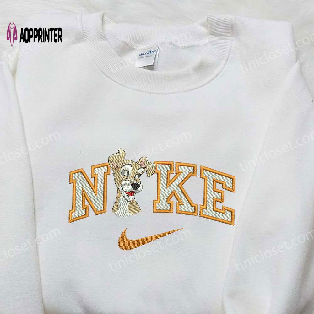 Tramp x Nike Embroidered Shirt: Lady And The Tramp Custom Design Tramp x Nike Embroidered Shirt: Lady And The Tramp Custom Design
