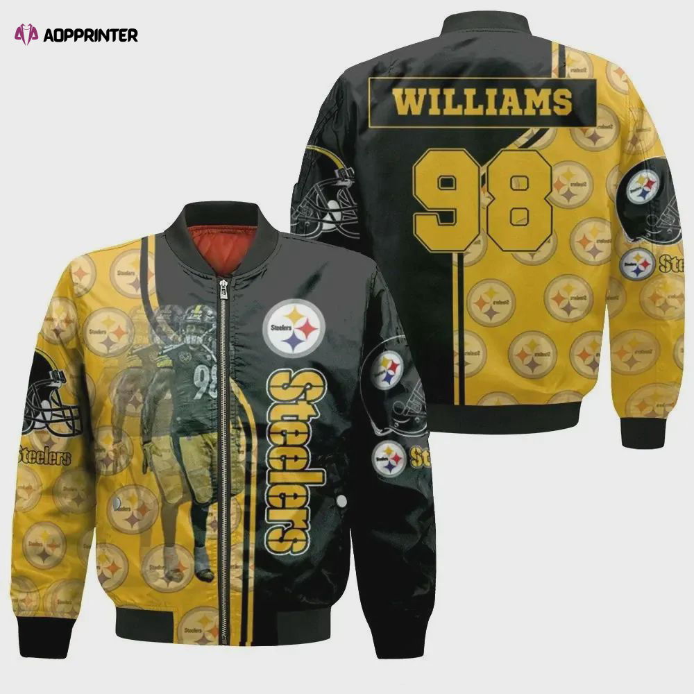 Vince Williams Great Player Pittsburgh Steelers Jersey Logo Bomber Jacket – Black And Yellow Vince Williams Great Player Pittsburgh Steelers Jersey Logo Bomber Jacket – Black And Yellow