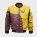 Washington Commanders Bomber Jacket 3D Printed Curve Style Custom Text And Number Washington Commanders Bomber Jacket 3D Printed Curve Style Custom Text And Number