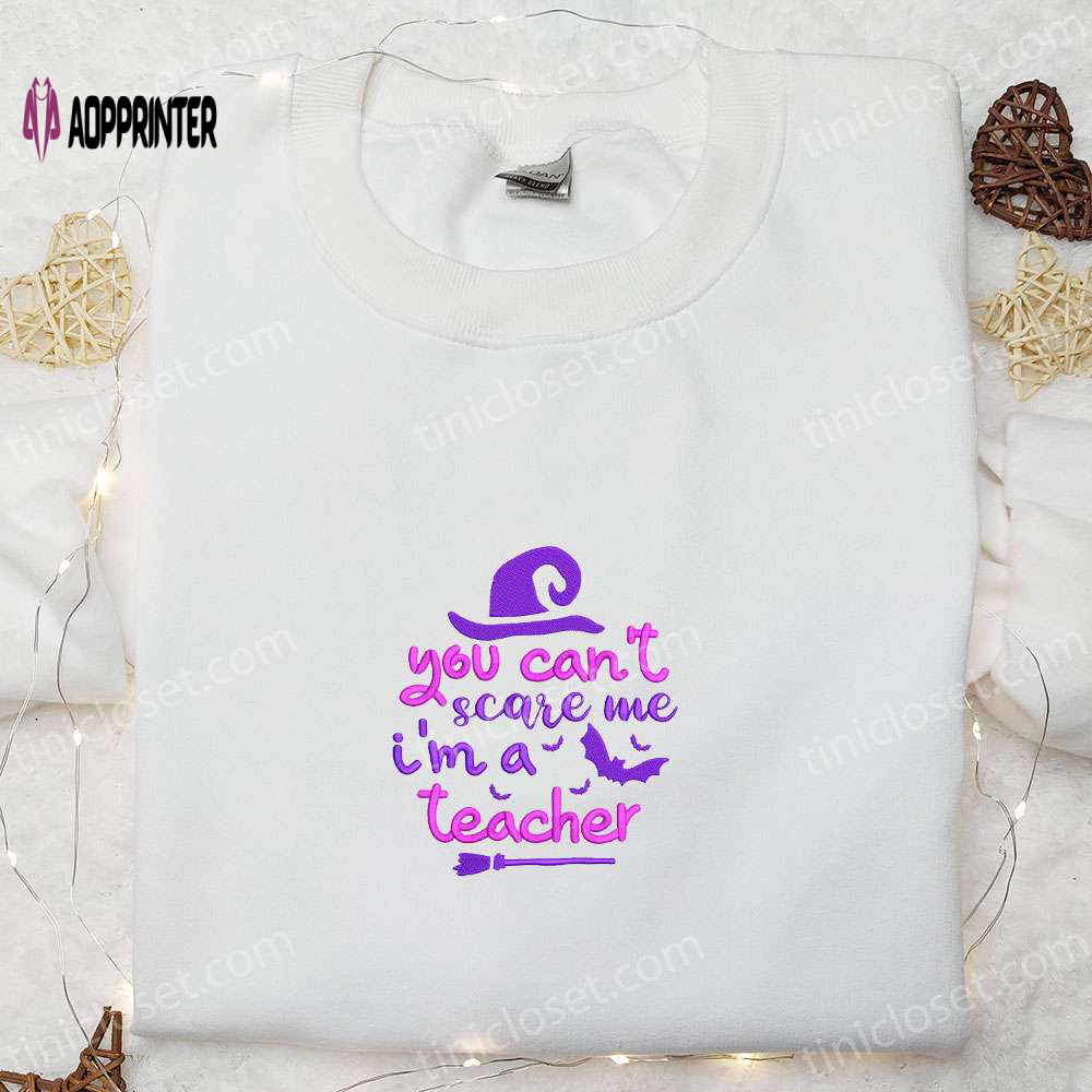 Teacher Witch Halloween Embroidered Sweatshirt – Funny Hoodie & Gifts Teacher Witch Halloween Embroidered Sweatshirt – Funny Hoodie & Gifts